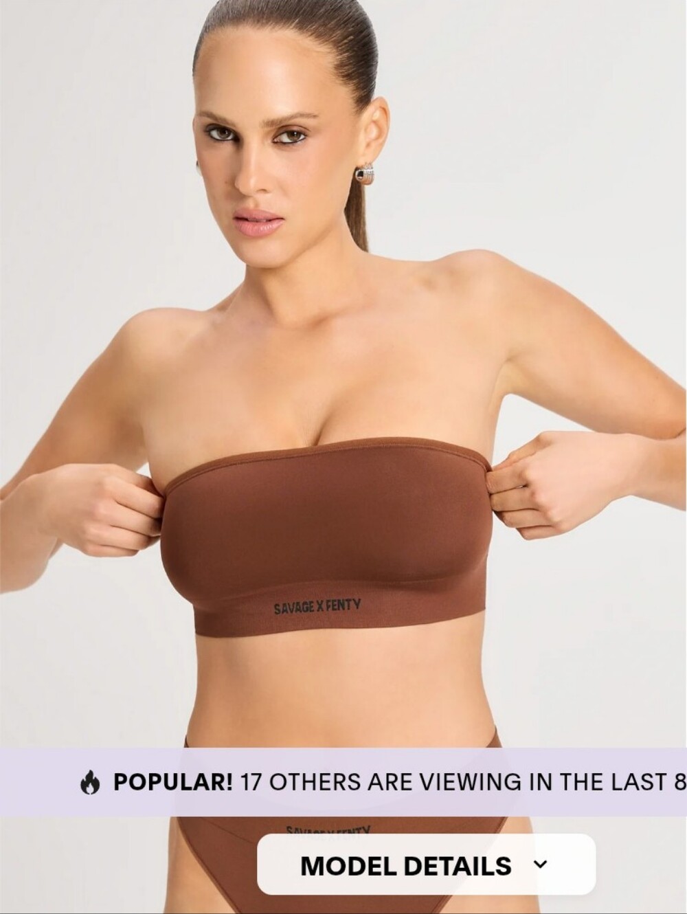 Savage X Fenty Seamless Bandeau Bralette- L